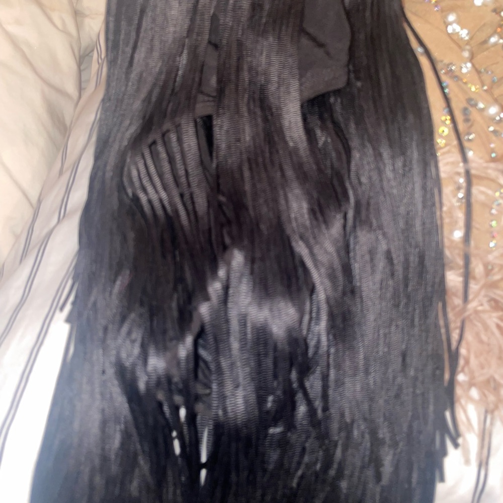 Fringe bodysuit dress